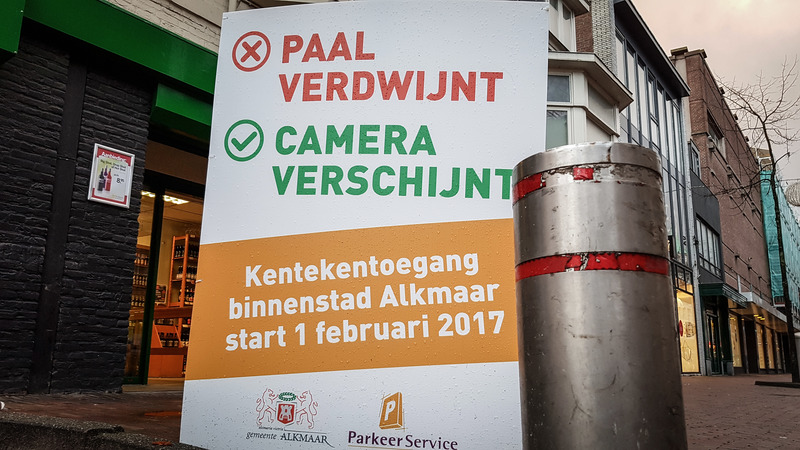 Let op:  per februari worden de beweegbare paaltjes in de binnenstad vervangen door camera's
